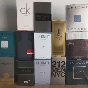 Paco Rabanne, azzaro, calvin klein, victor & rofl